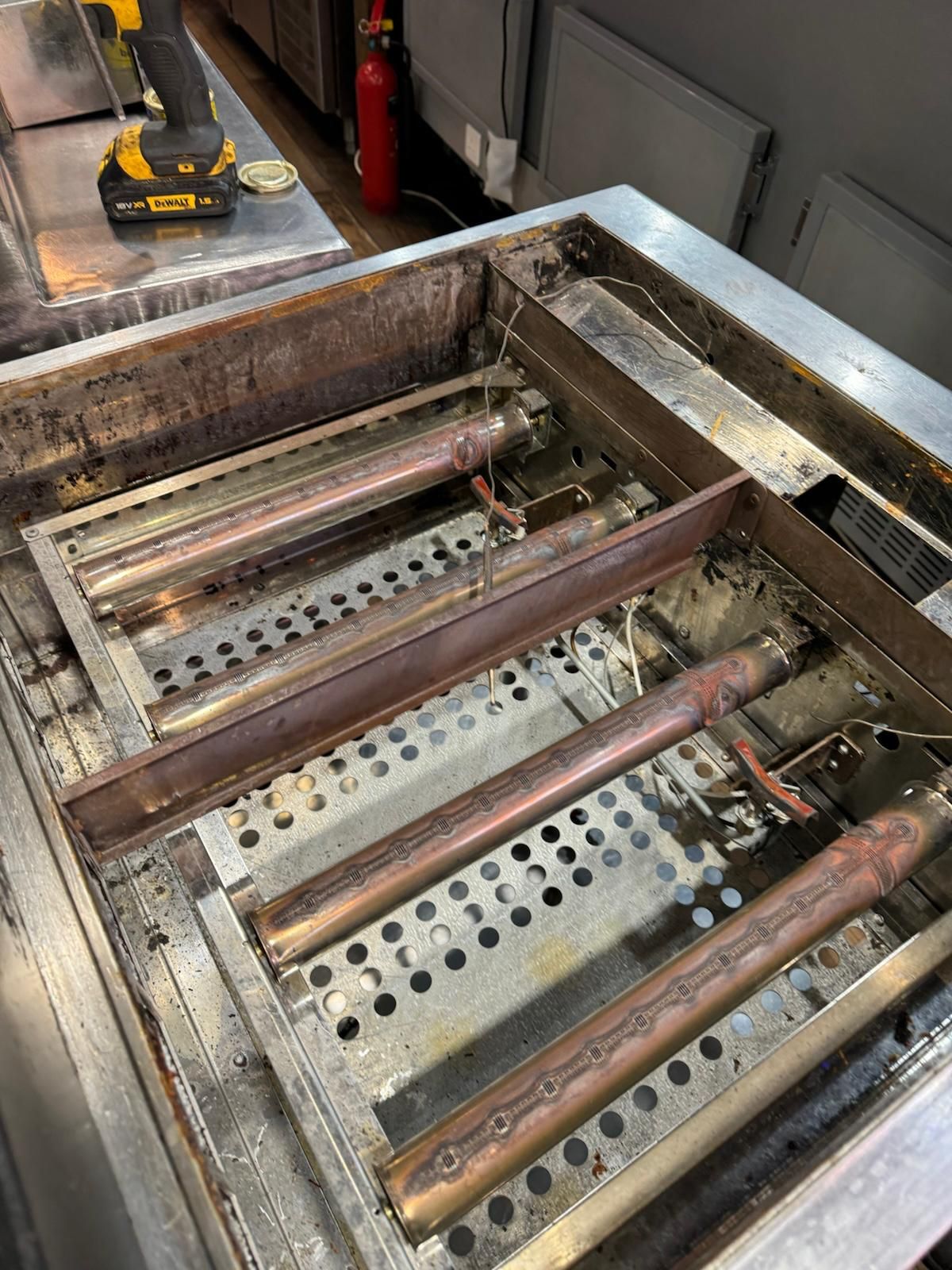 Commercial catering gas burner work